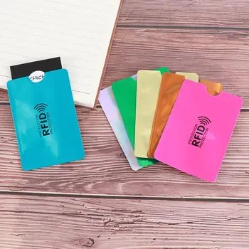 

5PCS/Pack Anti RFID Blocking Reader Lock Card Holder ID Bank Card Case Smart Anti-theft Credit Card Holder Aluminium Protector