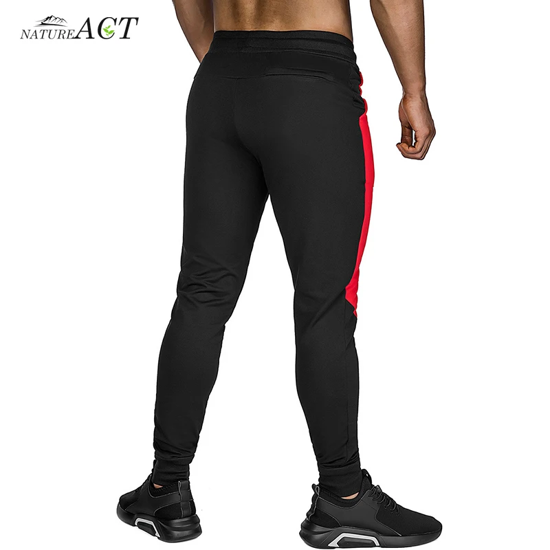 New Men's Casual Patchwork Drawstring Elastic Waist Running Jogger Outdoor Sports Fitness Gym Sweatpants Long Trousers