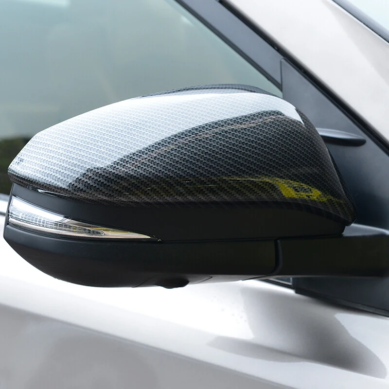 Carbon Fiber Car Rearview Frame Cover For Toyota RAV4 2014 2015 2016