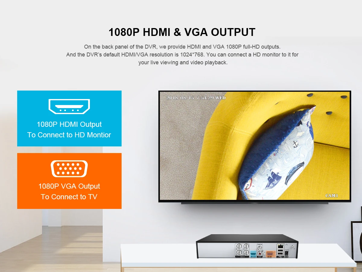 SANNCE 4CH HD 108P CCTV система 1080P HDMI выход CCTV DVR 2 шт. 1080P камеры безопасности ИК ночной Водонепроницаемый комплект видеонаблюдения