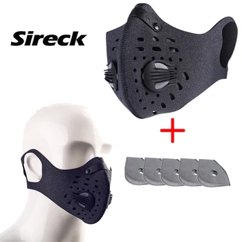 

Sireck Men Cycling Run Mascarillas Protection Anti-fog Dust Activated Carbon With Filters Training Breathable Half Face Cover