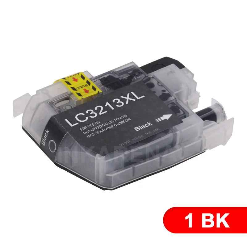 INKARENA 4 цвета LC 3213 совместимый чернильный картридж для принтера Brother LC3213 DCP-J772DW DCP-J774DW MFC-J890DW MFC-J895DW принтеры - Цвет: 1BK