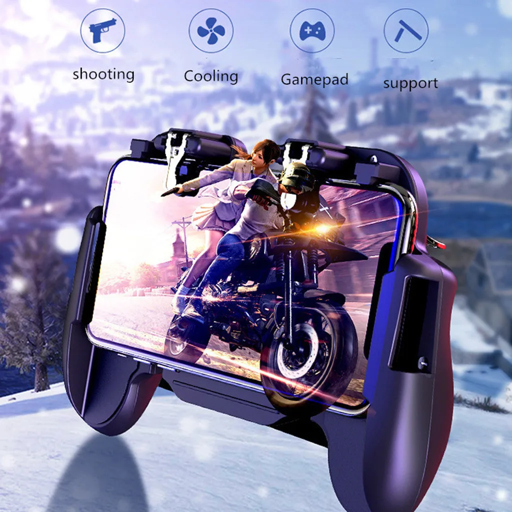  Mobile Game Controller Gamepad Trigger For PUBG 4in1 Cooling Gamepad Shoot And Aim Trigger button f