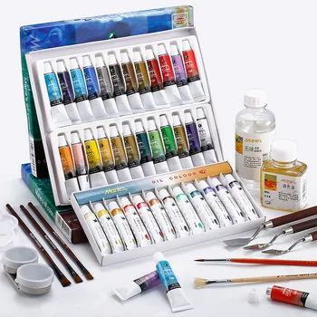 

Paint Oil Painting For Artists 12/18/24 Colors 12 ml Aluminum Tube Drawing Painting Hand Painted School Stationery Art supplies