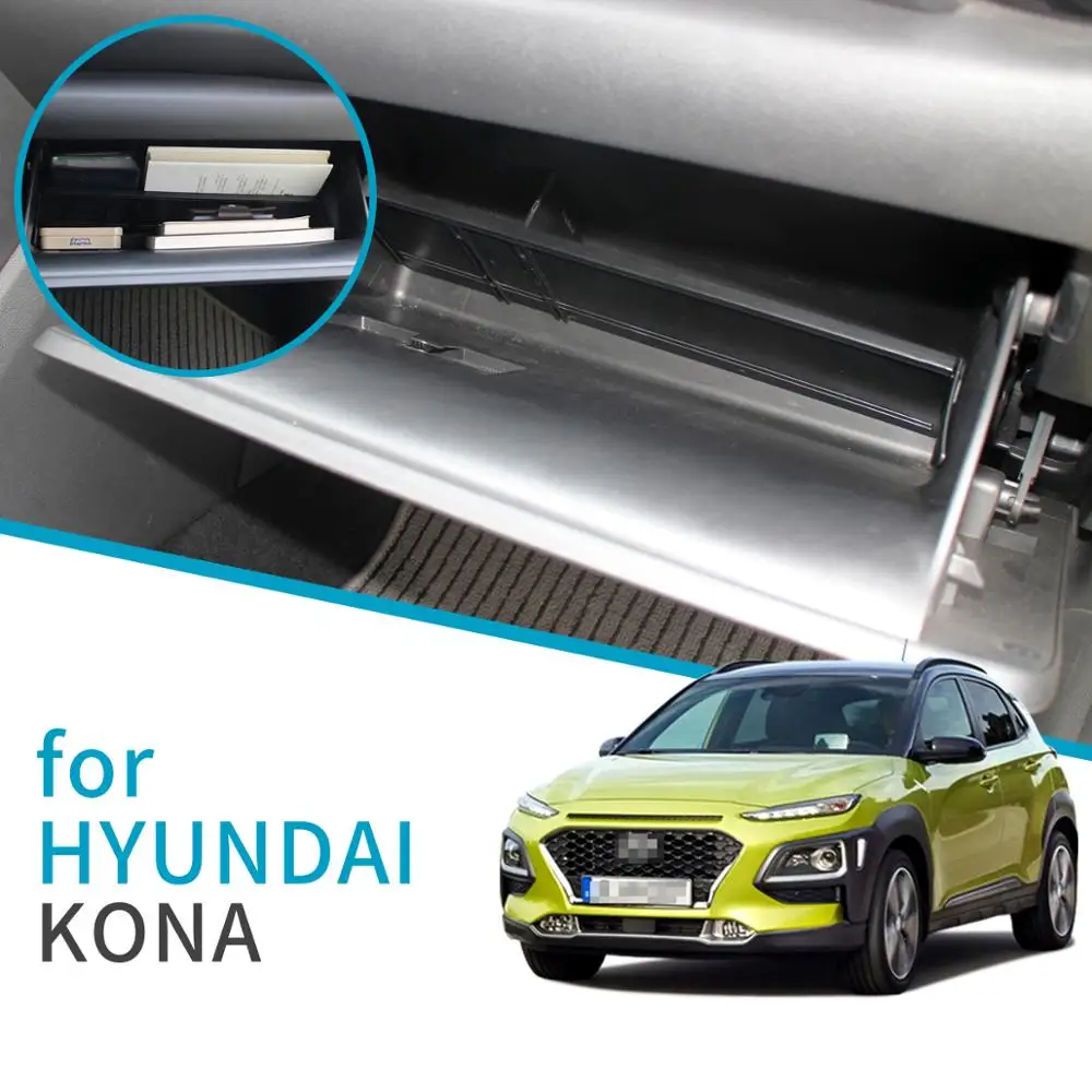 Для hyundai Kona Kauai автомобильный бардачок интервал хранения аксессуары консоль Tidying Box центральный ящик для хранения