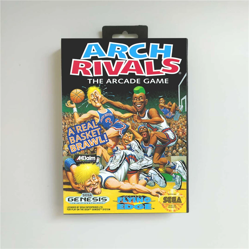 Arch Rivals-Крышка США с розничной коробкой 16 бит MD игровая карта для Sega megadrive Genesis игровая консоль