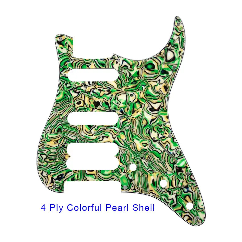 Colorfulpearl shell Pleroo гитарные части-для FD US 11 монтажное винтовое отверстие Стандартный пусковой проигрыватель Hss гитара накладка двойной пикап винтовое отверстие - Цвет: Colorfulpearl shell