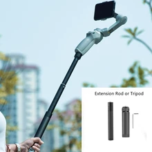 DJI OM 4 용 알루미늄 합금 연장로드 Osmo Mobile 3 부드러운 Q3 Selfie 스틱 휴대용 삼각대 핸드 헬드 짐벌 액세서리