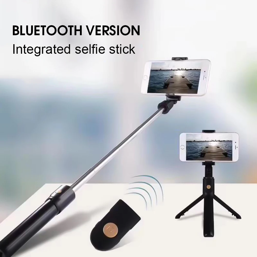 Kebidu 3 in 1 Wireless Bluetooth Selfie Stick Foldable Mini Tripod Expandable Monopod with Remote Control for iPhone IOS Android |