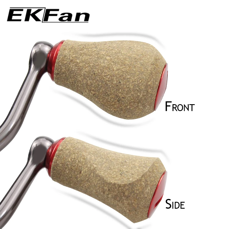 EKFan 1개 코르크 플랫 스피닝 베이트캐스팅 낚시릴 핸들 노브 (A/D/S 7*4*2.5mm 베어링 루어릴 핸들 DIY 부품)