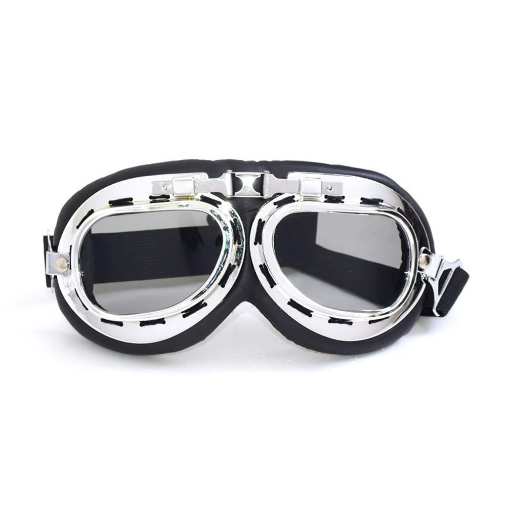Harley Goggles для верховой езды, альпинизма, защитные очки, ветроустойчивые, водонепроницаемые, черная оправа, черные, ретро очки пилота, факт