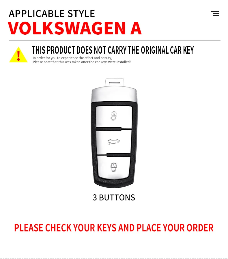 Custodia per chiave a distanza per auto in lega di zinco per Volkswagen VW Passat CC B6 B7 R36 Maogotan 3C Smart Key Protector Shell Fob accessori 9 Custodia per chiave a distanza per auto in lega di zinco per Volkswagen VW Passat CC B6 B7 R36 Maogotan 3C Smart Key Protector Shell Fob accessori - Hdad42dbdf2d4425ea904b30631f584f0t