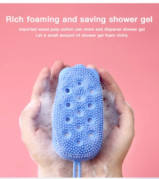 

1pc Baby Shower Brush Fast Foaming Cartoon Handy Body Washing Scrubbing Soft Silicone Full Body Massage Spa Skin Shower Brush