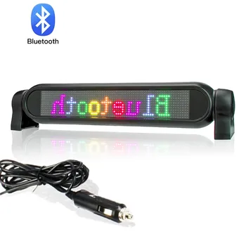 

p4 Bluetooth LED car DIY programmable scrolling message led display board mirror text display 12 * 72 pixel store LED sign light