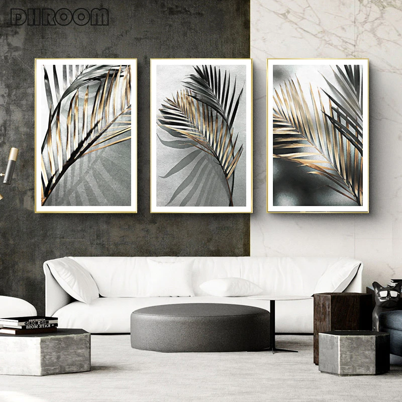Ins Style Plant Decorative Painting Leaf Wall Art Nordic Posters and Prints  Black White Wall Pictures for Living Room Home Decor