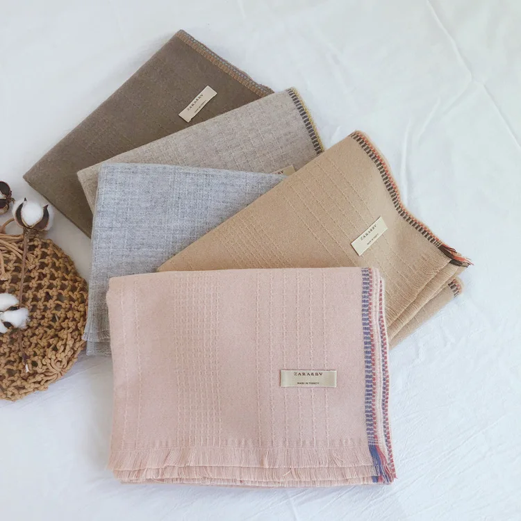 Cena Marka projektant kaszmirowy szalik kobiety 2019 zimowe szaliki wysokiej jakości szale i okłady gruby ciepły szal pashmina Lady koc szalik