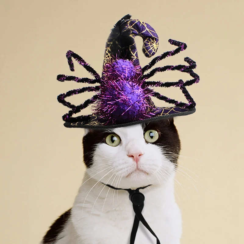 COS Props Pet Halloween Funny Dogs Cat Spider Hat Party Costume Headwear Cosplay Clothing Accessories