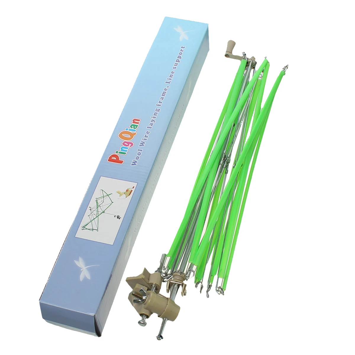 1 Piece Plastic Umbrella Swift Yarn/Fiber/String/Wool Winder Holder Green Hand operated Skeins Line Crochet Stitch Tool 65x48cm