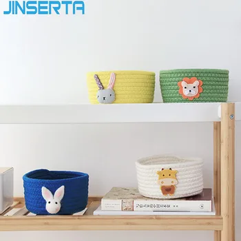 

JINSERTA Cotton Thread Storage Box Cosmetic Orgnaizer Home Desktop Keys Remote Control Phone Sundries Container Box
