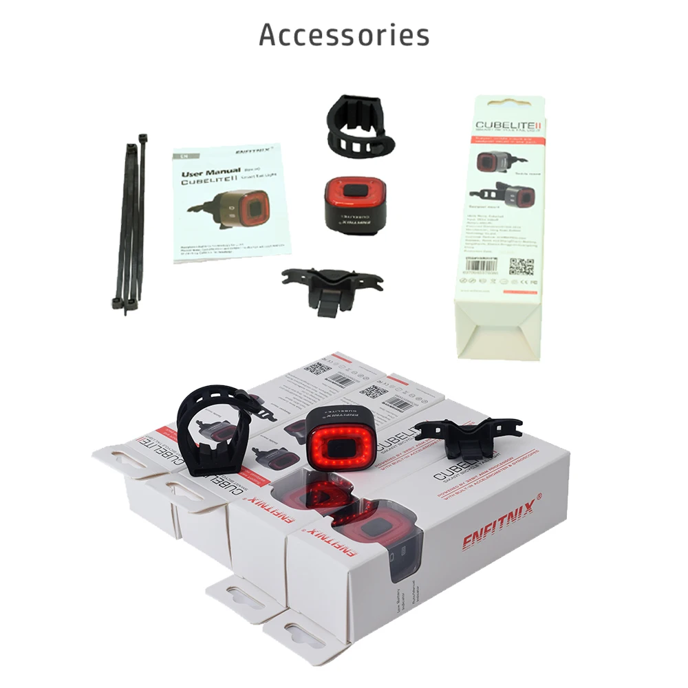 Best New Cubelite II bicycle light smart Taillight for bike rear light brake Sensing USB led Cycling waterproof Tail light 5