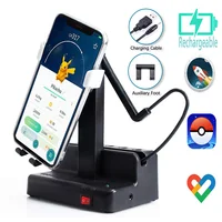 USB Phone Swing Shaker For Pokemon Go Google Fit Ant Forest Wechat Automatic Mobile Stand Holder Pedometer 5000- 15000 Step/Hour