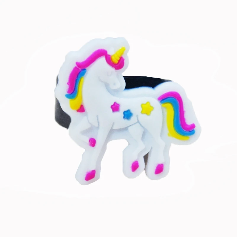 ring 4 10pcs 10 шт. мультяшный детский подарок на день рождения маленький игрушечный браслет Русалка Единорог ПВХ браслет кольцо детский подарок для душа Вечерние - Цвет: ring 4 10pcs