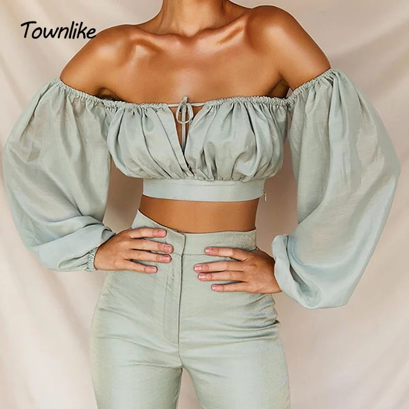 Комплект из двух предметов с длинными рукавами и открытыми плечами Townlike