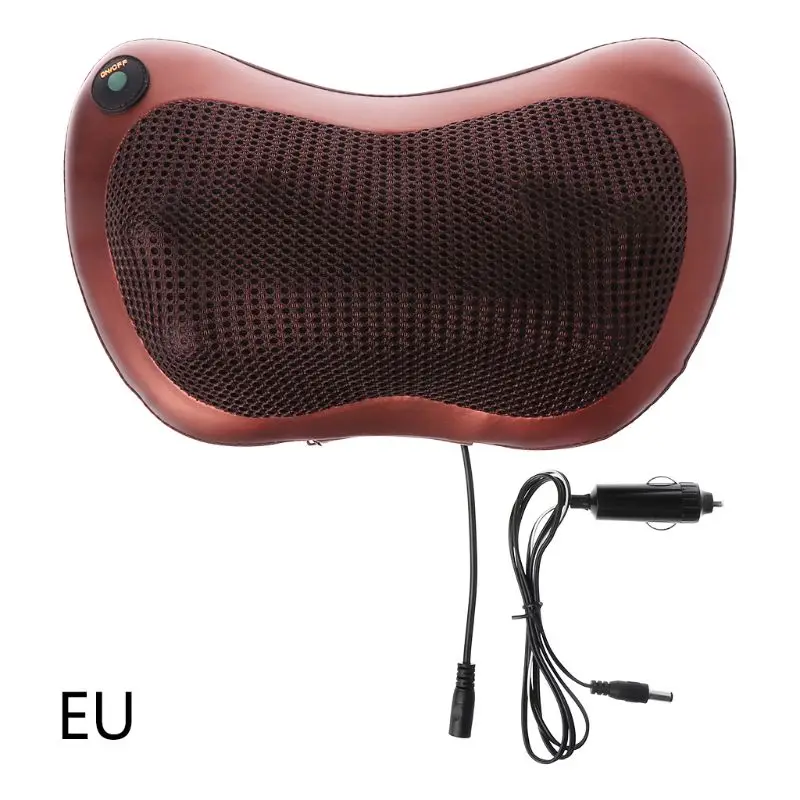 2021 New Electric Massage Pillow Lumbar Neck Back Shiatsu Massager Cushion Heat Car Home