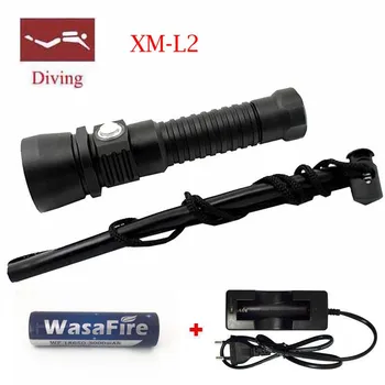 

Powerful 3800 Lumen XM-L2 Diving Torch Lamp Underwater 100 Scuba Flashlight Waterproof 18650 Dive Lanterna Camping Light