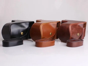 

PU Leather case Camera Bag Cover for For Sony NEX-7 NEX-F3 NEX7 F3 18-55mm lens with shoulder strap