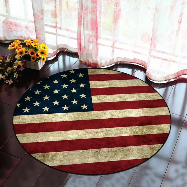 RFWCAK 3D Sea Beach Round Carpet Computer Chair Pad Living Room Mat Kids Room Bedroom Anti-slip Rug Tapete Para Sala Home Decor 2