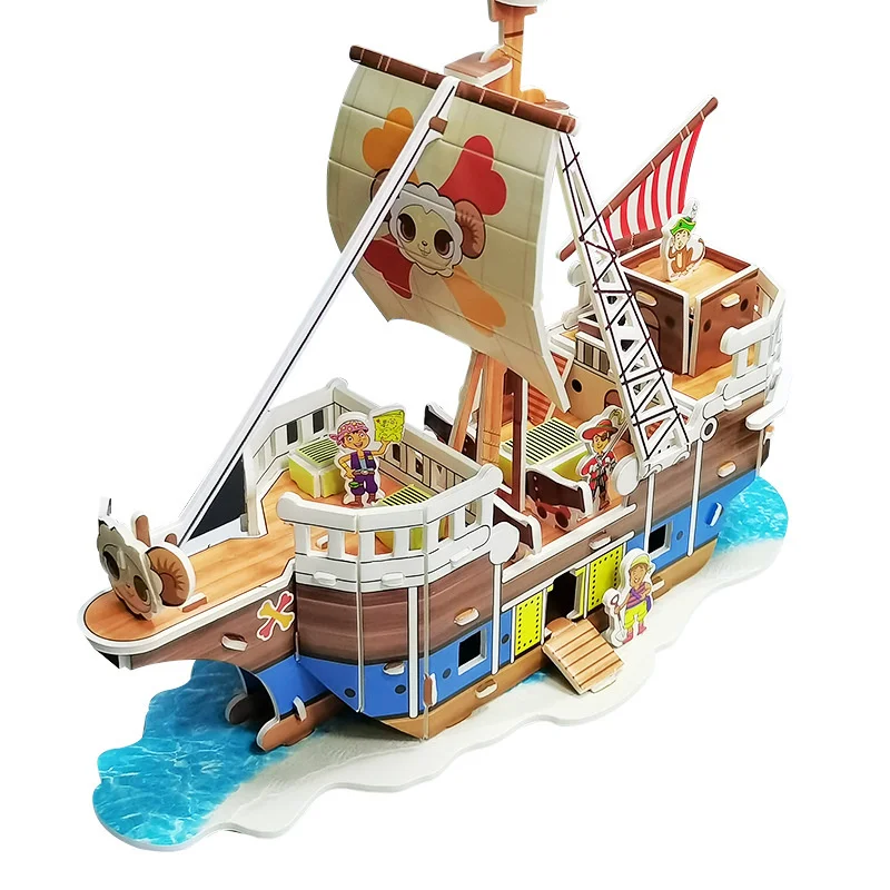 300 Pcs Puzzle Cartoon Pirate Ship For Adults Kids Toy Learning Education jigsaw 