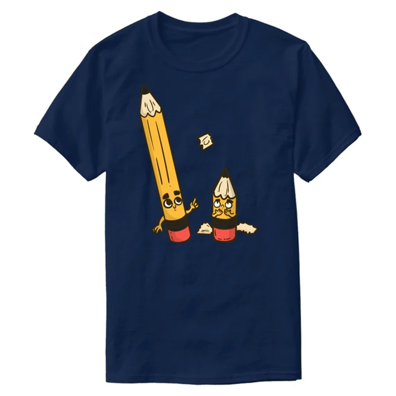 

New Style Summer Short Pencil Comic T Shirt Classical Letters Army Green Homme Comics Adult T-Shirts Short Sleeve