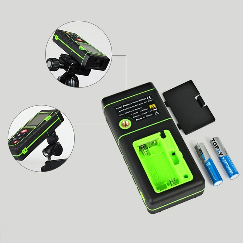 40M Meter Range Finder Measure Handheld Digital Distance Area Volume With Bubble Level Measure Tool