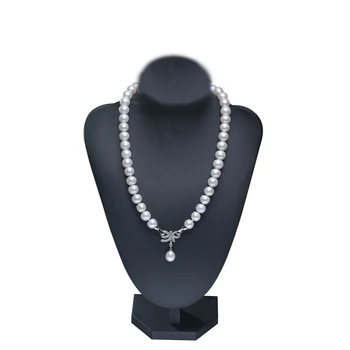 

Natural Pearl Necklace Genuine Freshwater Pearl chokers Necklaces 925 Sterling Silver Necklace For Women Jewelry Fashion Gift