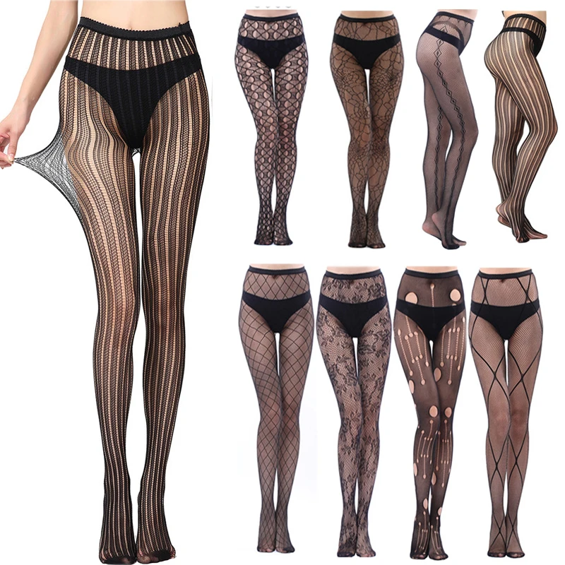 

Black Mesh Stockings Sexy Pantyhose Erotic Temptation Slim Fishnet Stockings Hosiery Sexy Breathable Hollow Out Women Pantyhose