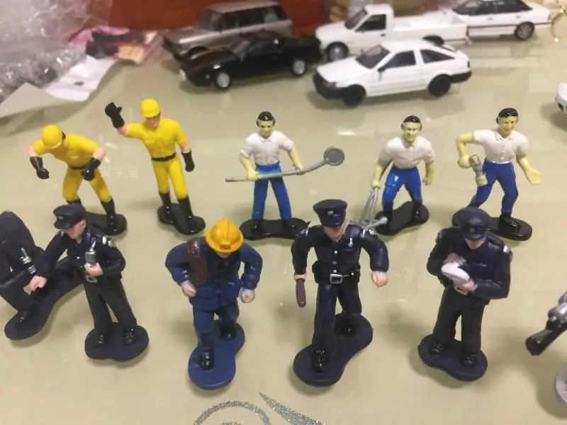 ПВХ фигурка игрушки модели 1:43 куклы, куклы-полицейские, обслуживающий персонал, 12 шт./компл