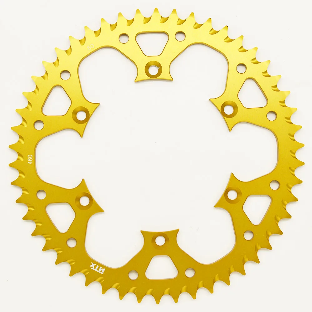 50T GOLD MTX Звездочка 11A-110 47 48 49 50 51 52 зубы алюминиевый сплав Задняя звездочка для Kawasaki Off Road KX125 KX250 Suzuki KX125 - Цвет: 50T GOLD