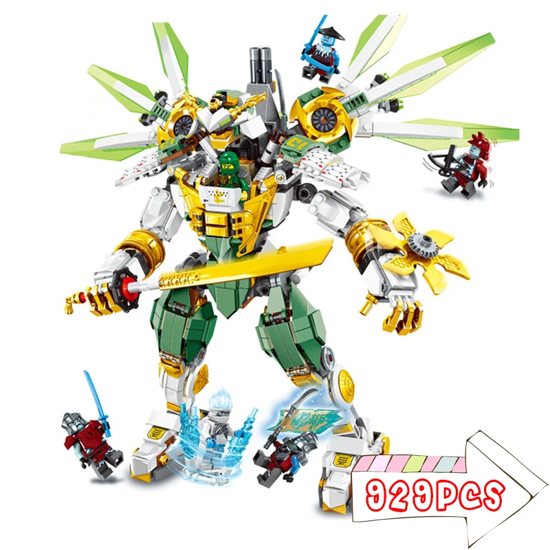 

Ninjagoed Lloyd's Titan Mech Spinjitzu Building Blocks 70676 Bricks Classic Movie Ninja Mini Model Kids Toys For Children Gifts