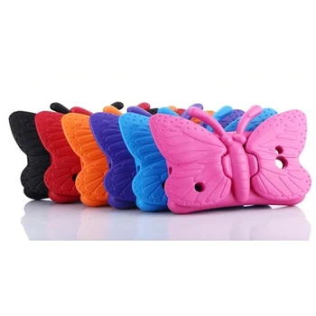 

EVA Shockproof Case For Samsung Tab 3 4 7.0 Lite 7.0 SM-T113 T230 T280 P3200 3D Cartoon Butterfly Stand Kids Tablet Cover + pen