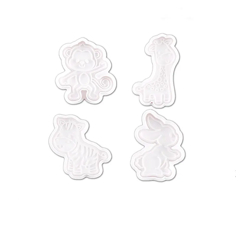 2020 New 4pcs Cake Tools Animal Cutter Set Cookie Cutters Biscuit Stamp Fondant Mould Baking Sugarcraft Mold