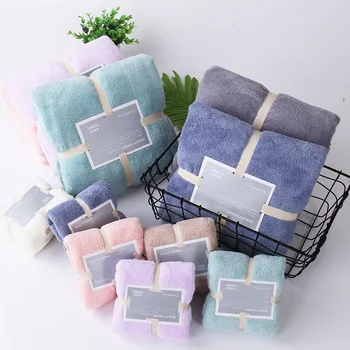 

Parent-Child Family Bathing Towel Set Mother Microfiber Beach Cotton Face Towels Spa Fleece Wash Clothing Bathroom Kitchen Towel