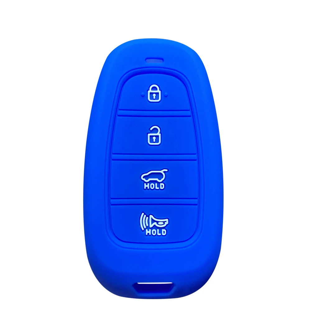 Silicone Car Key Case Cover for Hyundai Santa Fe Tucson NEXO NX4 Atos Prime Solaris i30 Remote Smart Car Accessories key case key case cover car key shell