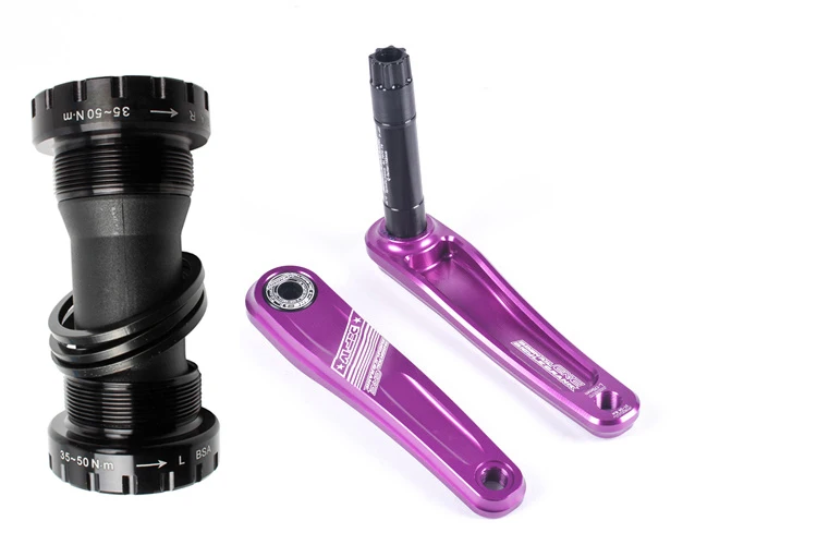 Purple crank axis Улитка один набор GXP Кривошип MTB шатун 170 мм Кривошип горного велосипеда ось Сверхлегкий 557 г CNC Al-alloy 24 мм шпиндель - Цвет: Purple crank axis