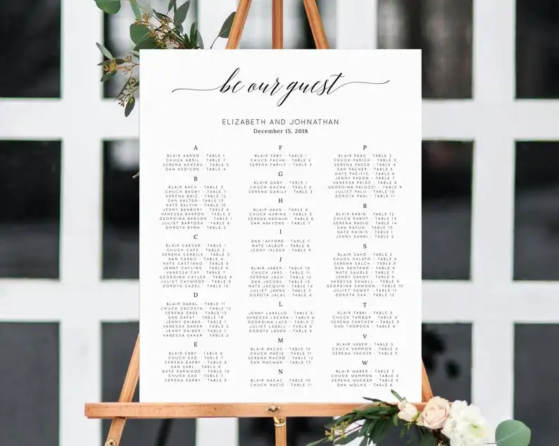 Printable Wedding Seating Chart Sign Seating Plan Custom Wedding Seating Chart Template Wedding Seating Chart Board Table Seating Chart