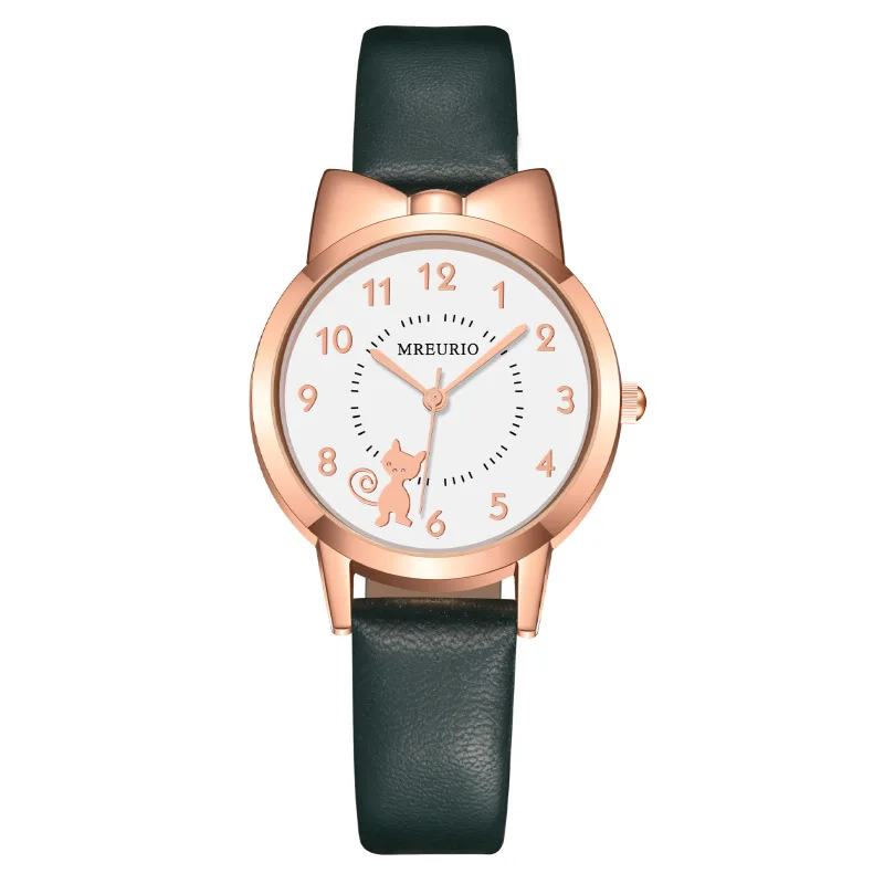 

Unique Cat Design Fashion Casual Watch For girls White Ladies Trendy Quartz Watch Gifts For Women Free Shipping