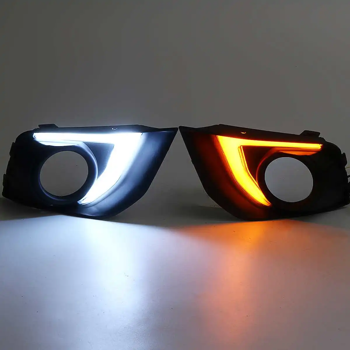  LED DRL Daytime Running Lights Turn Signal Lamp Dual Color Pair for Mitsubishi Outlander Sport ASX  - 33020377690