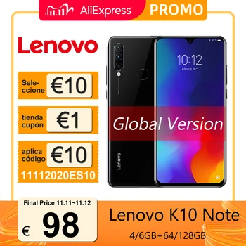 Перейти на Алиэкспресс и купить Глобальная версия Lenovo K10 Примечание (Z6 Lite) смартфон 6 ГБ 128 Snapdragon 710 6,3 дюймов тройной камер мобильных телефонов 4050 мАч