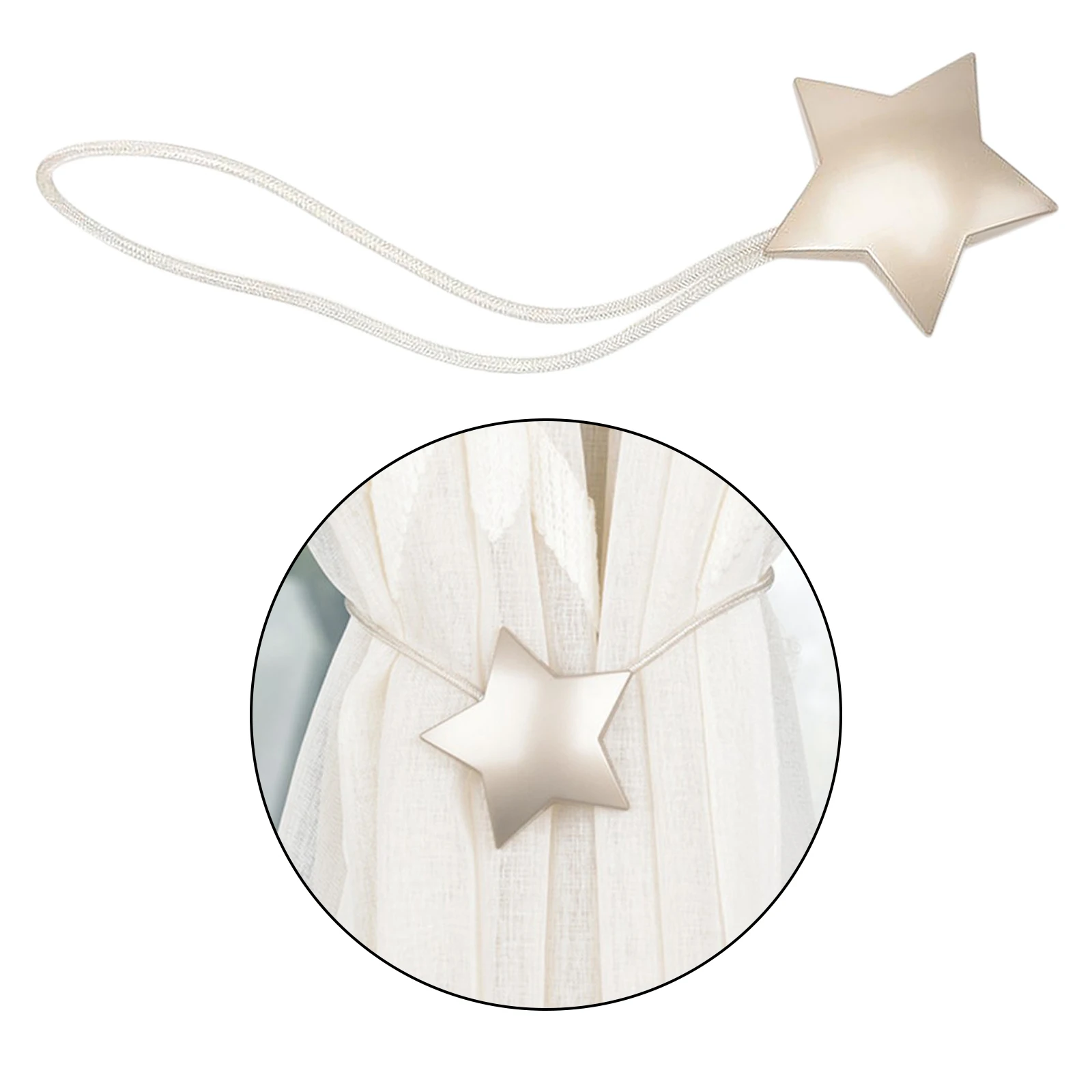 Magnetic Curtain Clip Curtain Holders Tieback Buckle Clips Hanging Pentagram Buckle Tie Back Curtain Accessories