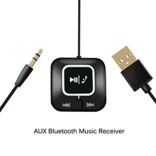 Беспроводной автомобильный Bluetooth музыкальный передатчик приемник адаптер громкой связи Автомобильный aux комплект USB кабель динамик с NFC bluetooth автомобильный комплект